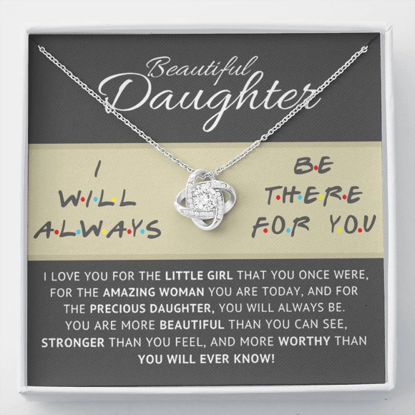 TO MY BEAUTIFUL DAUGHTER  | Love Knot Necklace - Image 1