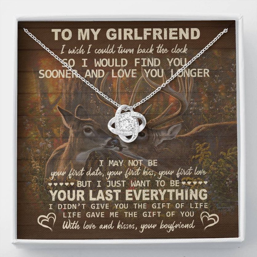 TO MY GIRLFRIEND - Heart Melt Message | Love Knot Necklace💓 - Image 1