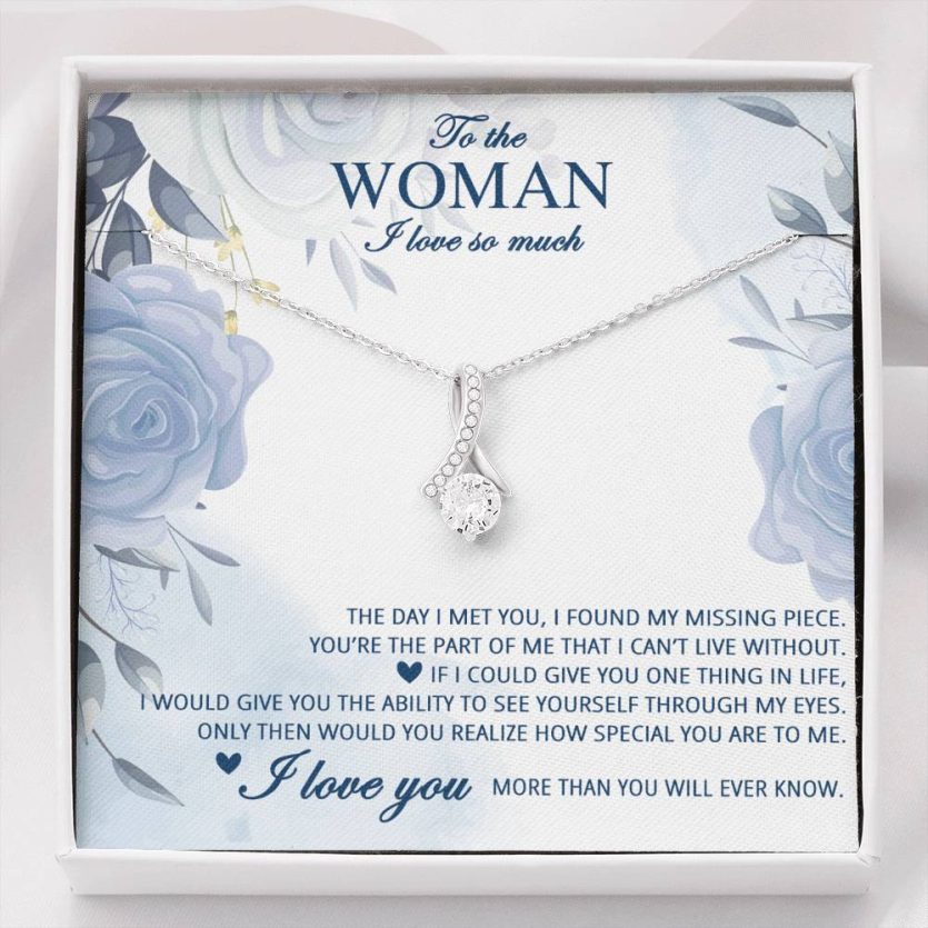 TO THE WOMAN I LOVE SO MUCH - Heart Melt Message | Alluring necklace - Image 1