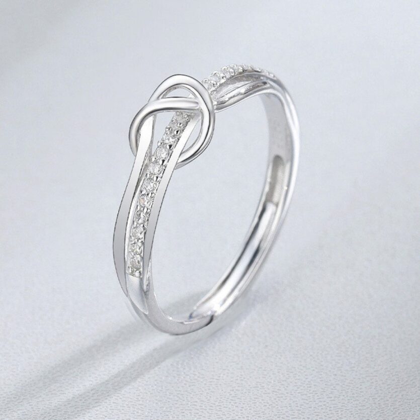 To My Daughter Double Band Knot Ring Sterling yythk 3 1
