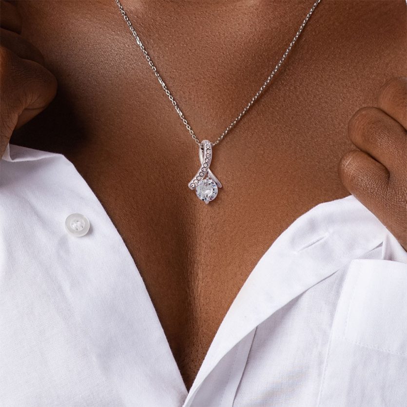 To My Beautiful Wife - I Love You More Than Words Can Say | Alluring Necklace - Image 6