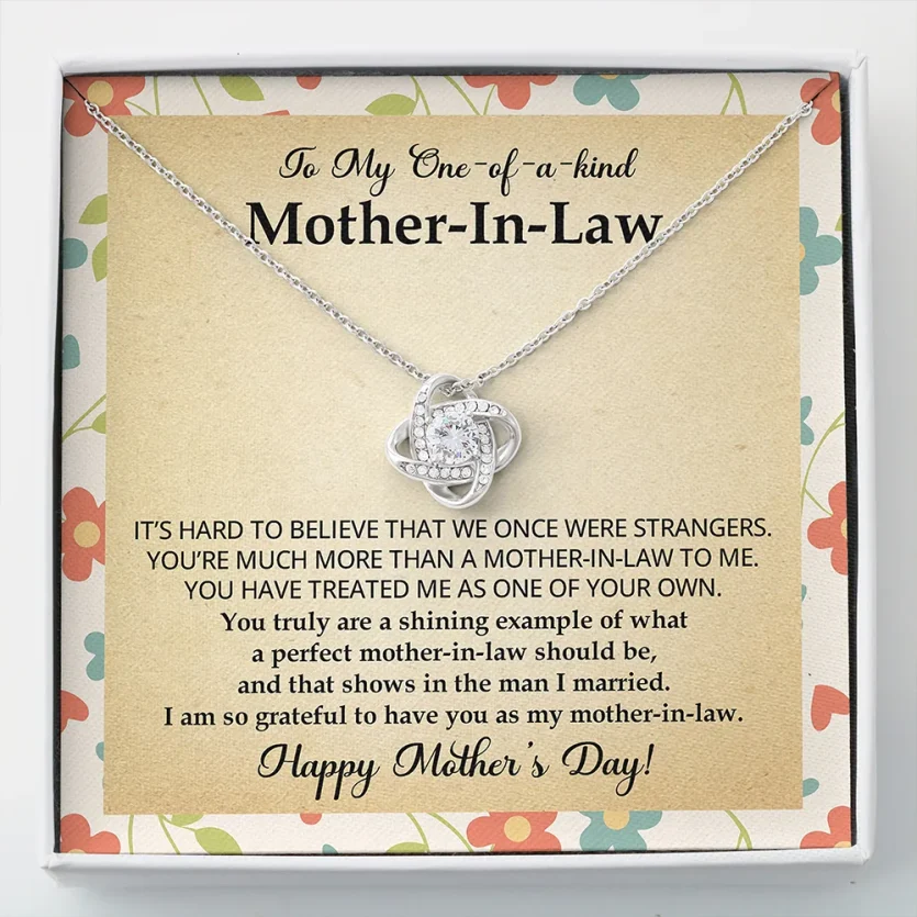 To My "One Of A Kind" Mother-In-Law | Love Knot Necklace - Image 1