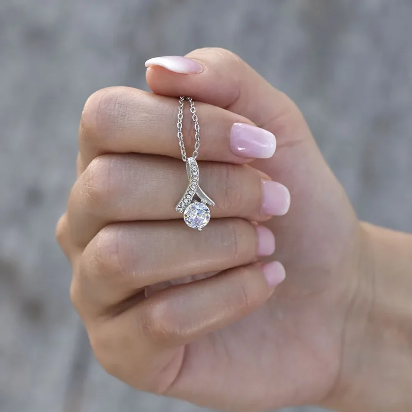 To My Beautiful Wife - I Love You More Than Words Can Say | Alluring Necklace - Image 4