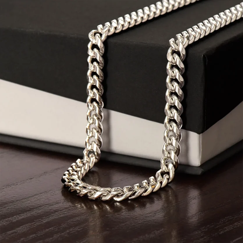 To My Son - Never Fell That You Are Alone | Cuban Link Chain Necklace - Image 4