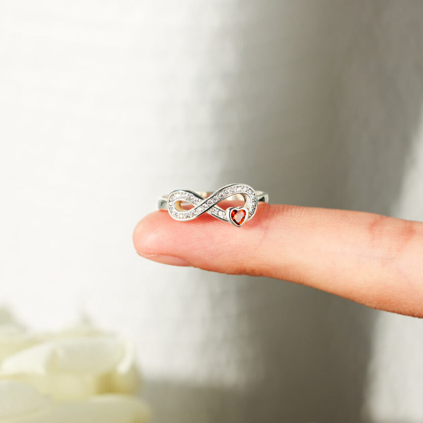 I Love You Always Forever Heart Infinity Ring 1