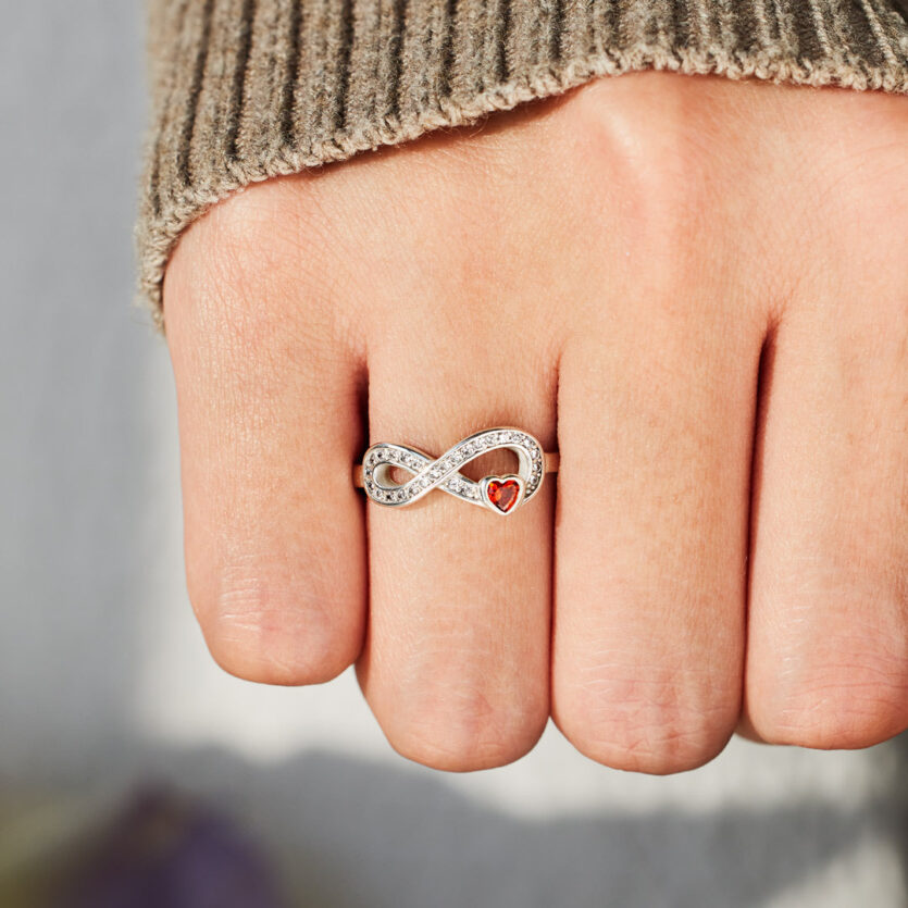 I Love You Always Forever Heart Infinity Ring 2