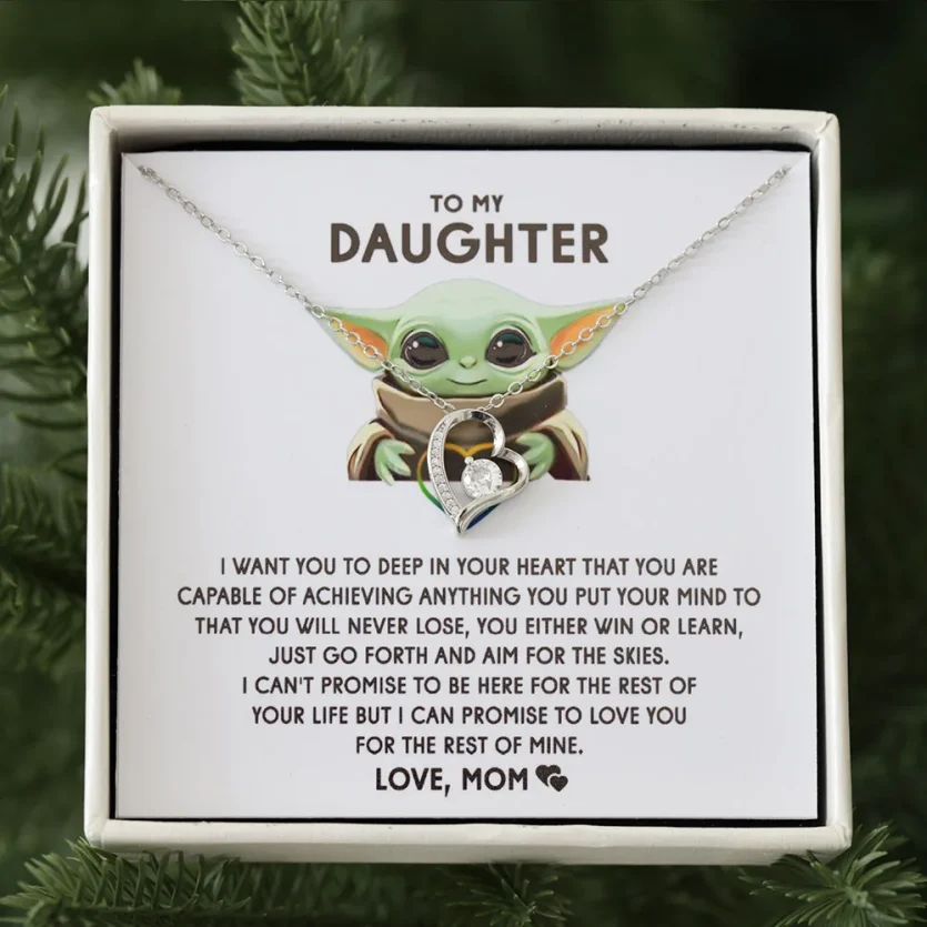 TO MY DAUGHTER – YODA MOM | Forever Love Necklace - Image 1