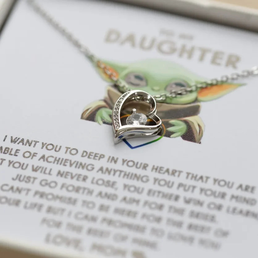 TO MY DAUGHTER – YODA MOM | Forever Love Necklace - Image 2