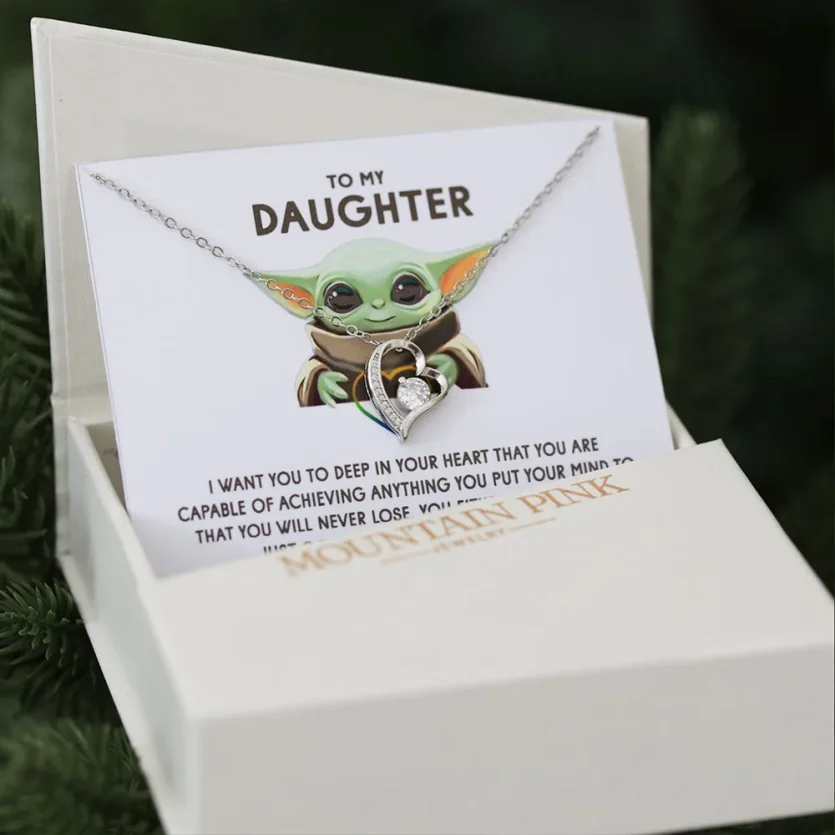 TO MY DAUGHTER – YODA MOM | Forever Love Necklace - Image 3