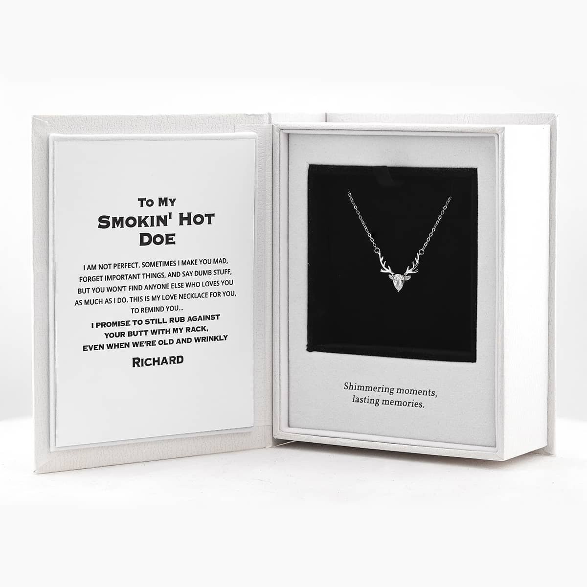 To My Smokin Hot Doe | Deer Necklace - Mountain Pink Jewelry