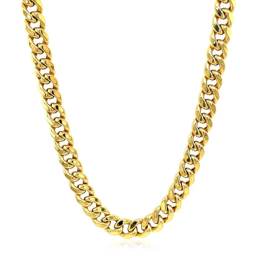 5.5mm 10k Yellow Gold Light Miami Cuban Chain - Image 5