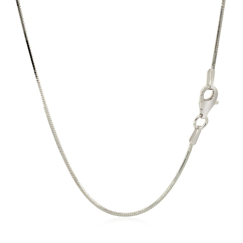 Rhodium Plated Sterling Silver Snake Style Chain (1.20 mm) - Image 3