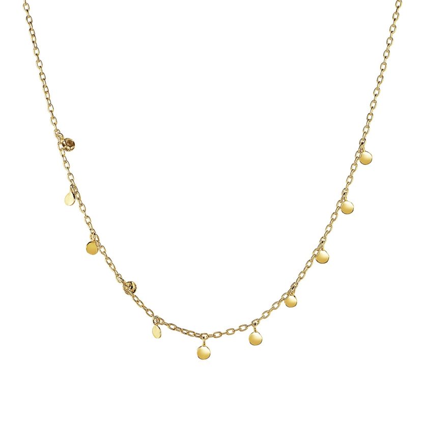 Choker Necklace with Hammered Beads in 14k Yellow Gold - Image 1