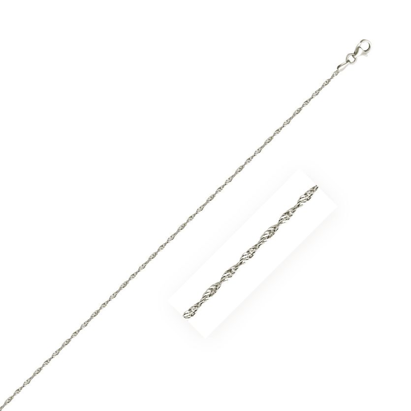 Sterling Silver 1.6mm Singapore Style Chain (1.50 mm) - Image 1