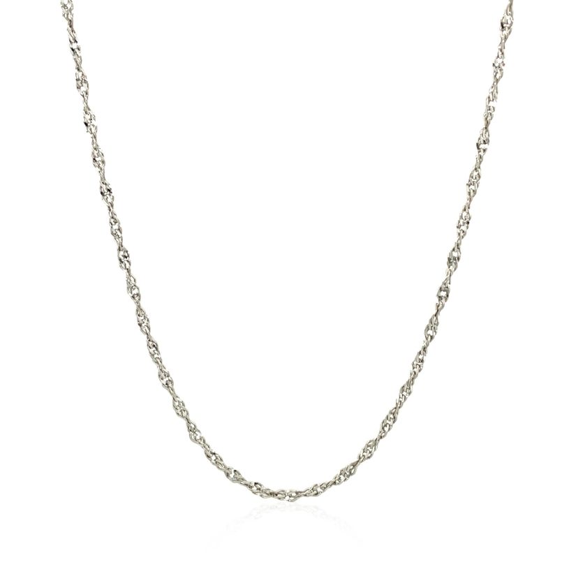 Sterling Silver 1.6mm Singapore Style Chain (1.50 mm) - Image 2