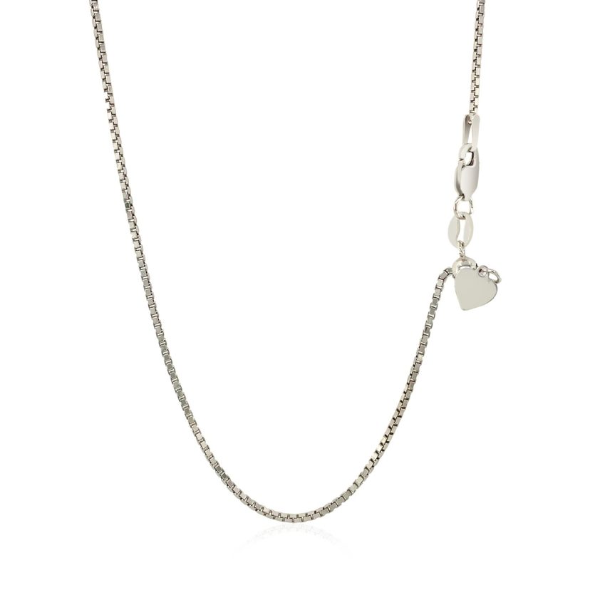Sterling Silver 1.4mm Adjustable Box Chain (1.40 mm) - Image 3