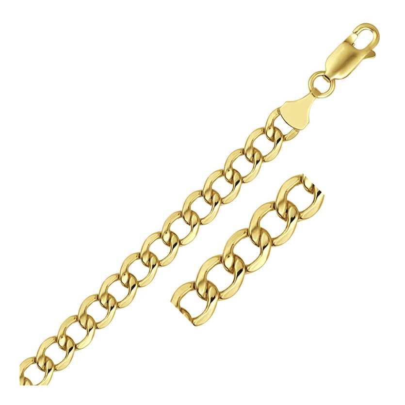 14k Yellow Gold Curb Chain (6.20 mm) - Image 1
