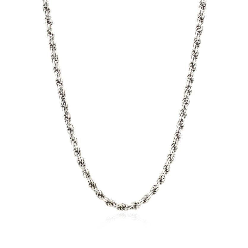 Sterling Silver Diamond Cut Rope Style Chain (2.90 mm) - Image 3
