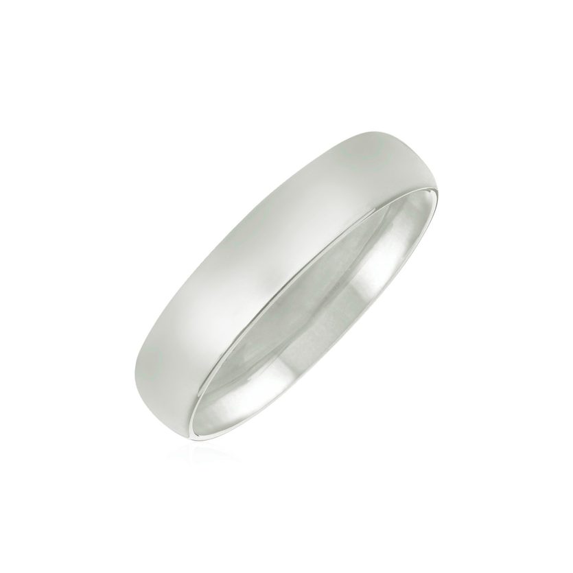 14k White Gold Comfort Fit Wedding Band(5.00 mm) - Image 1
