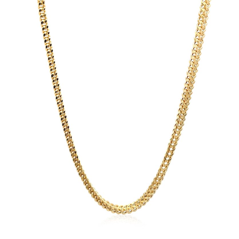 14k Yellow Gold Light Weight Wheat Chain (3.20 mm) - Image 2