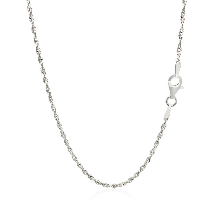 Sterling Silver Singapore Style Chain (1.80 mm) - Image 2