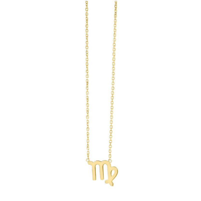 14K Yellow Gold Virgo Necklace - Image 1