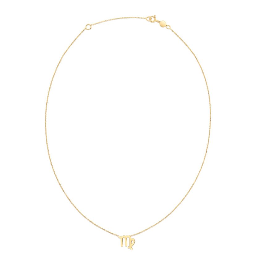 14K Yellow Gold Virgo Necklace - Image 2