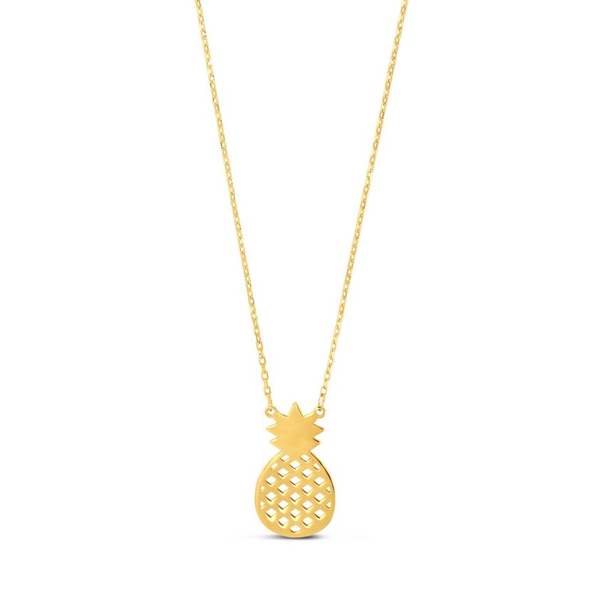 Pineapple Necklace in 10K Yellow Gold - Image 1