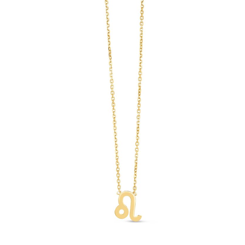 14K Yellow Gold Leo Necklace - Image 1