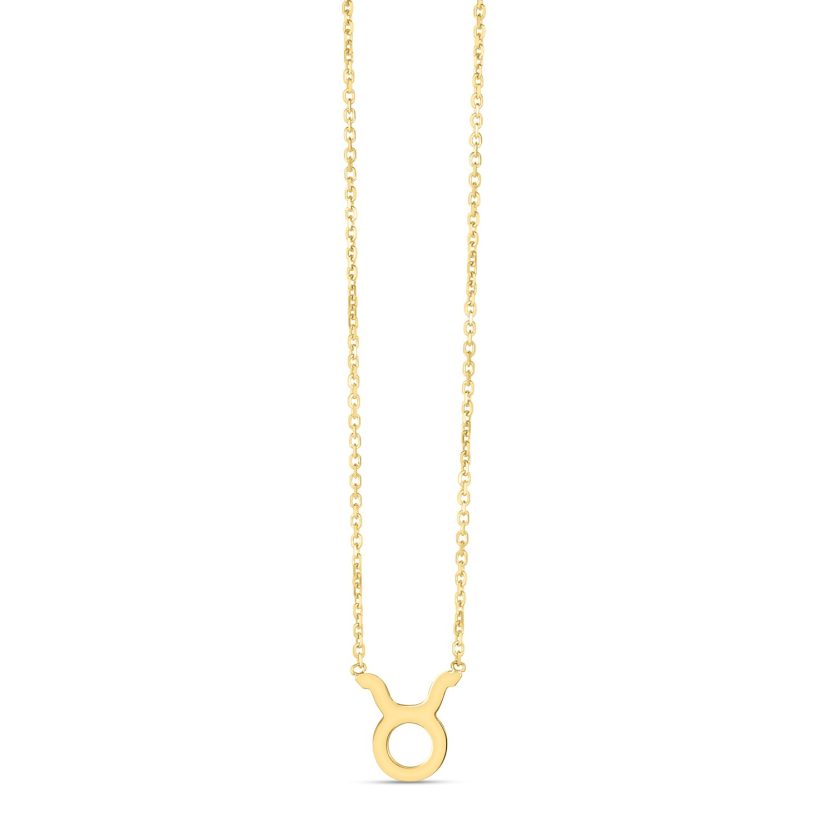 14K Yellow Gold Taurus Necklace - Image 1