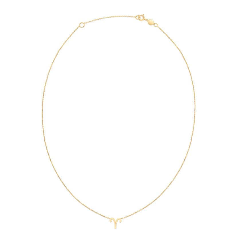 14K Yellow Gold Aries Necklace - Image 2