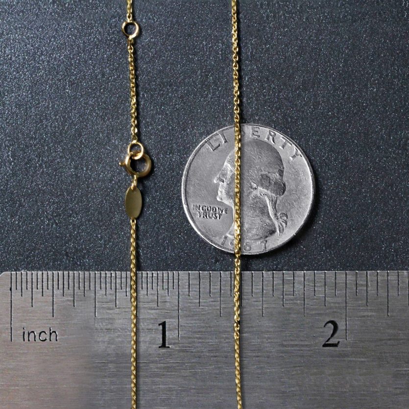 14k Tri-Color Gold Rosary Chain Necklace - Image 6