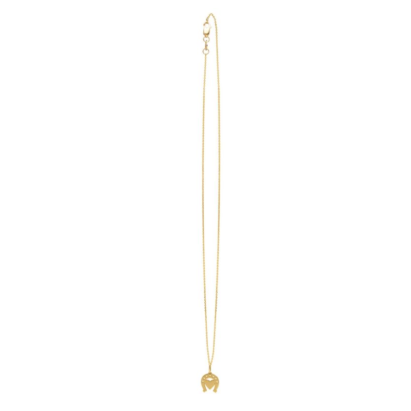 Heart and Horse Necklace in 14K Yellow Gold - Image 3
