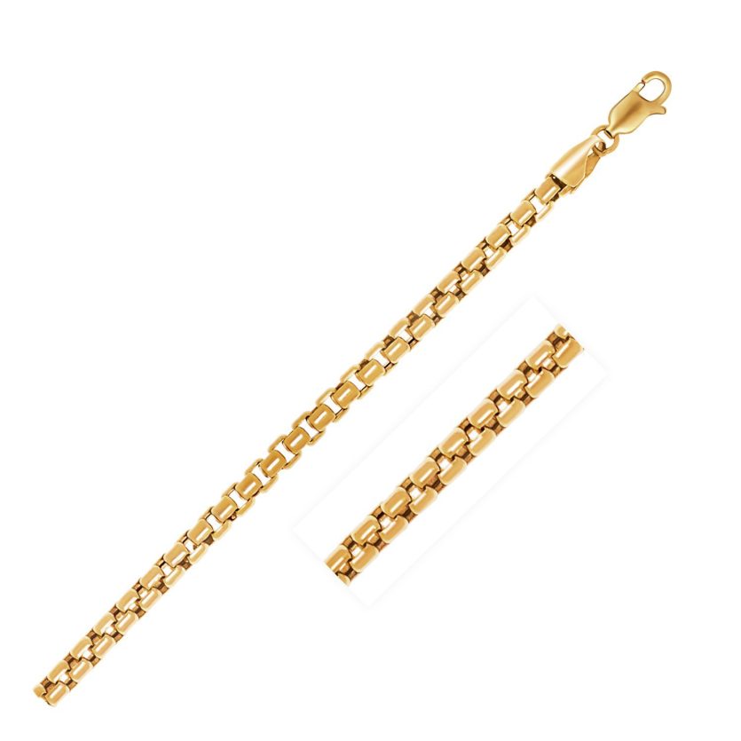 14k Yellow Gold Round Box Chain (3.4 mm) - Image 1