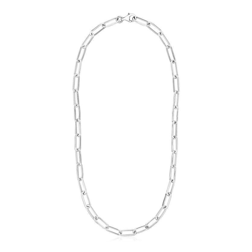Sterling Silver Paperclip Chain Necklace - Image 1
