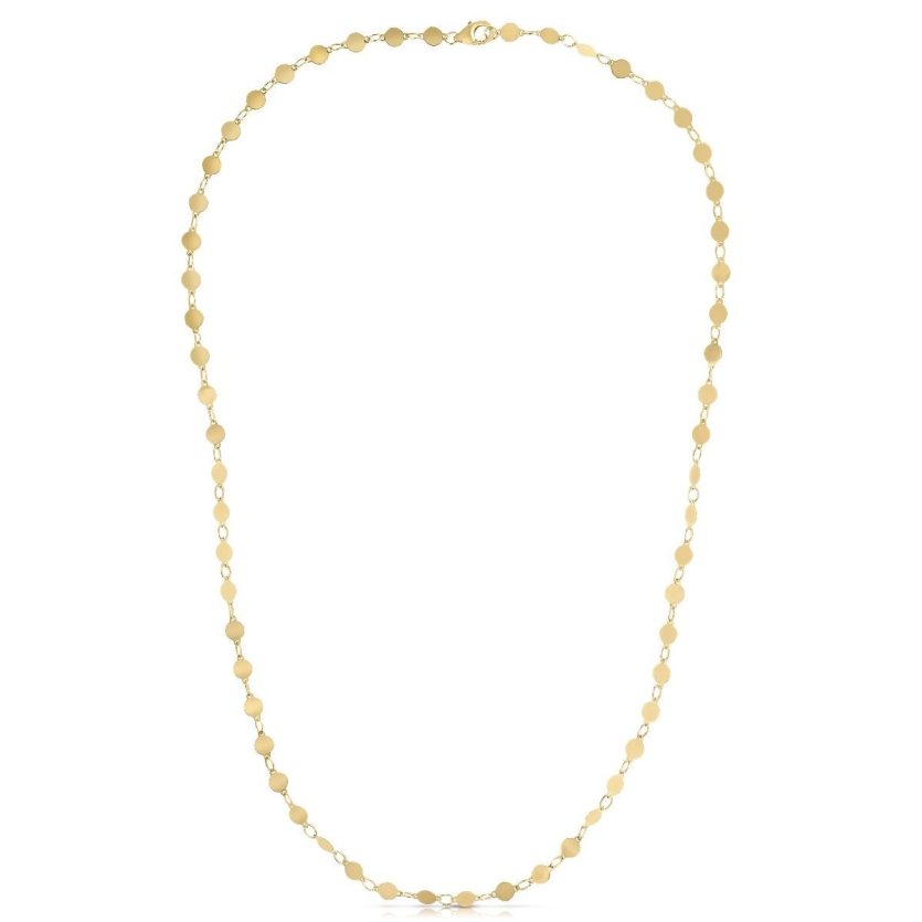 14k Yellow Gold Necklace with Polished Circles - Image 1