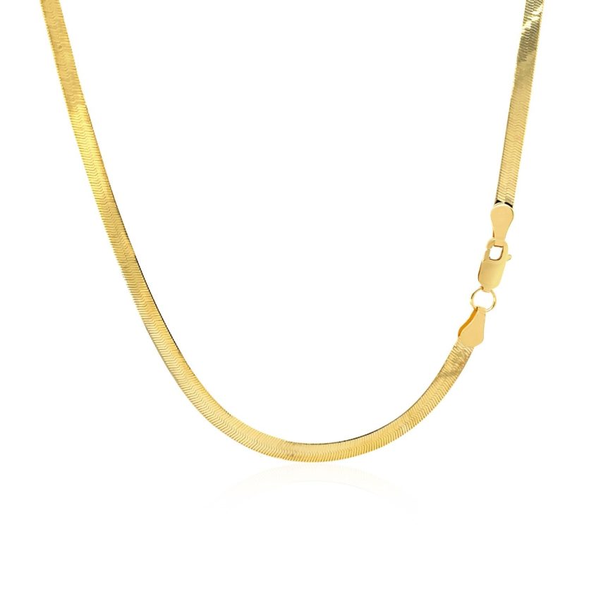Imperial Herringbone Chain in 10k Yellow Gold (2.80 mm) - Image 4