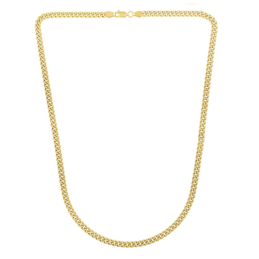 14k Yellow Gold Light Gourmette Chain (4.10 mm) - Image 3