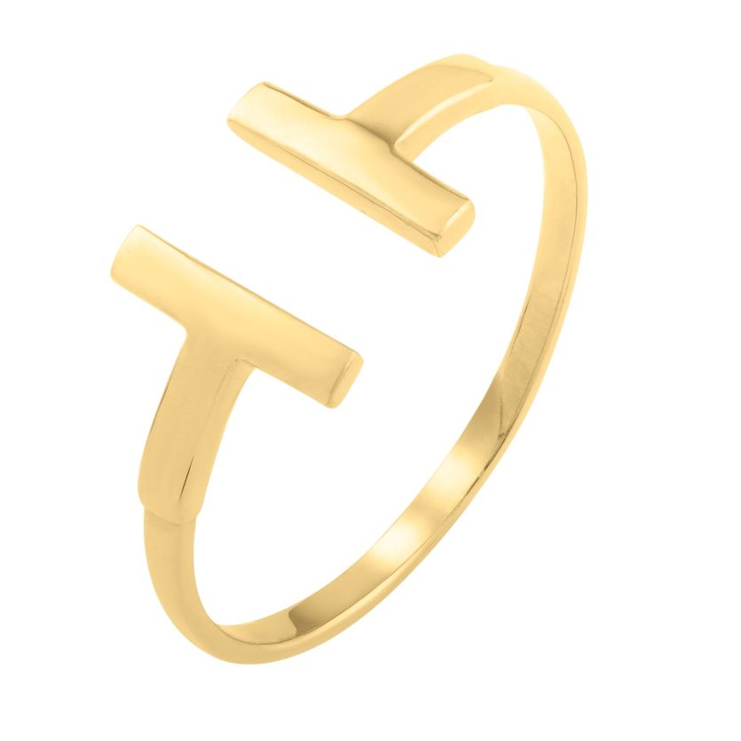 T Bar Ring in 14K Yellow Gold (1.50 mm) - Image 1