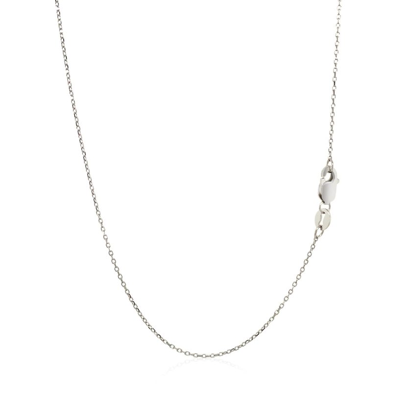 14k White Gold Bar Pendant with Diamonds - Image 3
