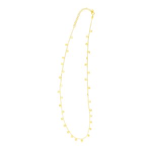 14K Yellow Gold Necklace with Dangling Stars