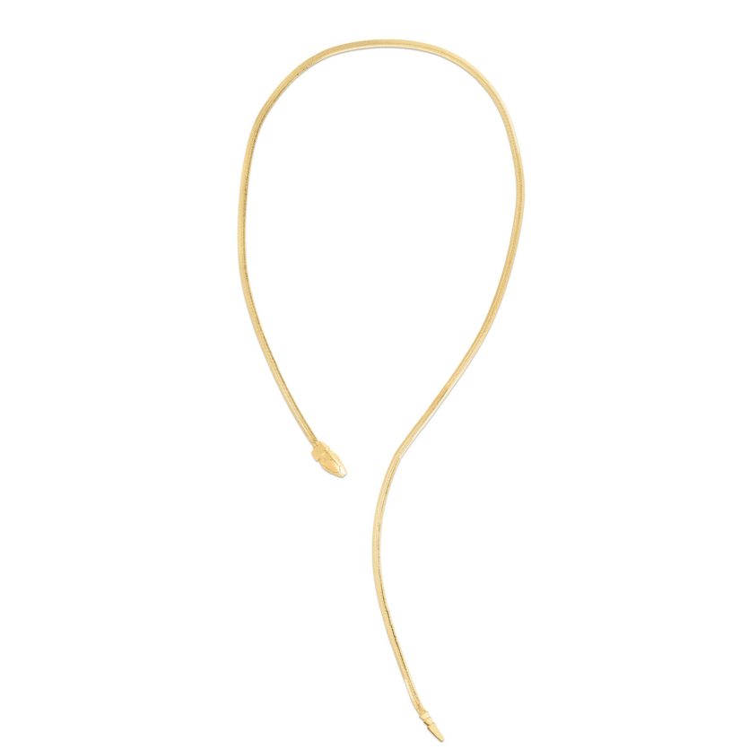 14k Yellow Gold Serpent Necklace - Image 2