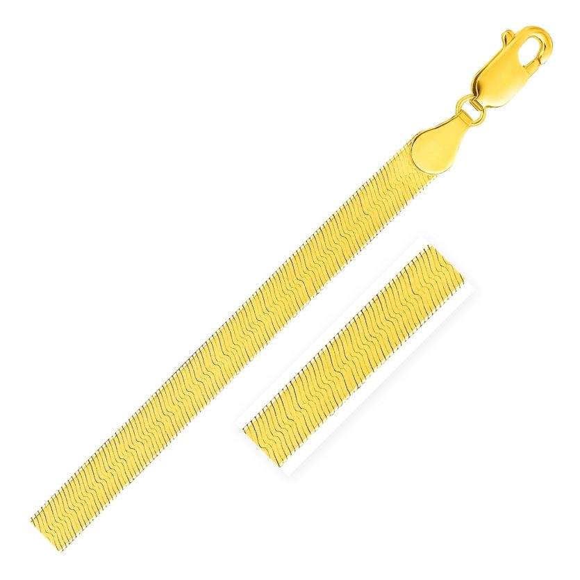 Imperial Herringbone Chain in 10k Yellow Gold (5.00 mm) - Image 1