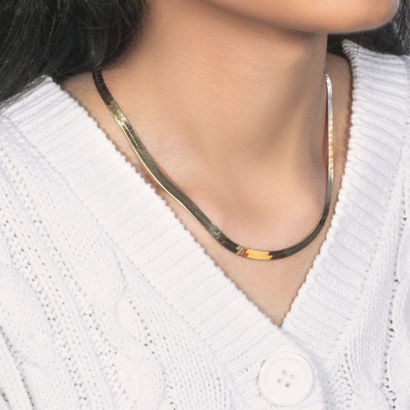 Imperial Herringbone Chain in 10k Yellow Gold (5.00 mm) - Image 2