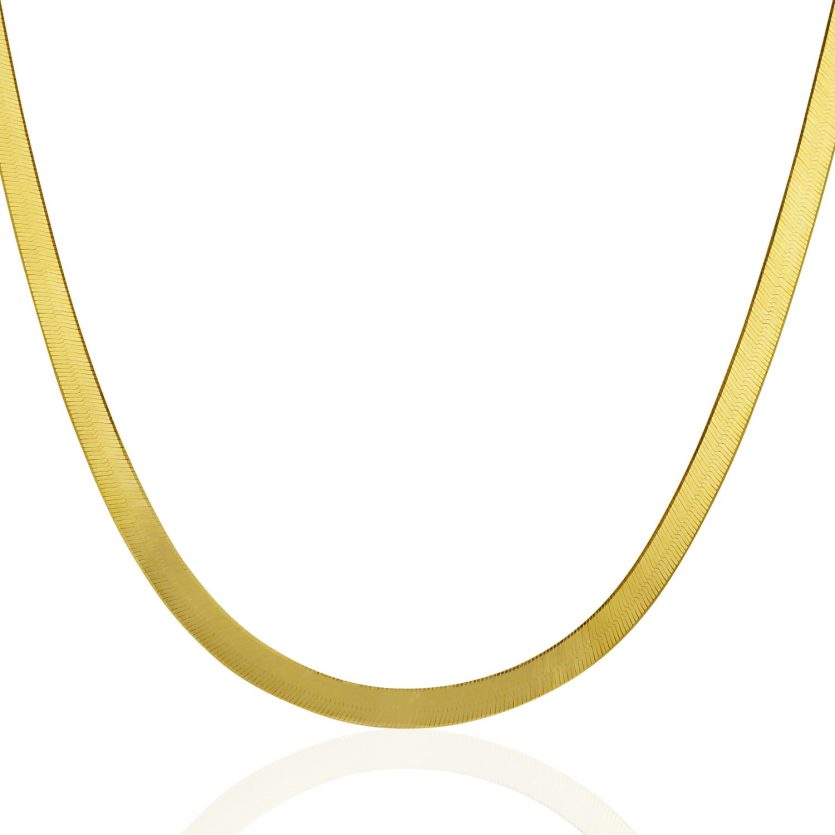 Imperial Herringbone Chain in 10k Yellow Gold (5.00 mm) - Image 3