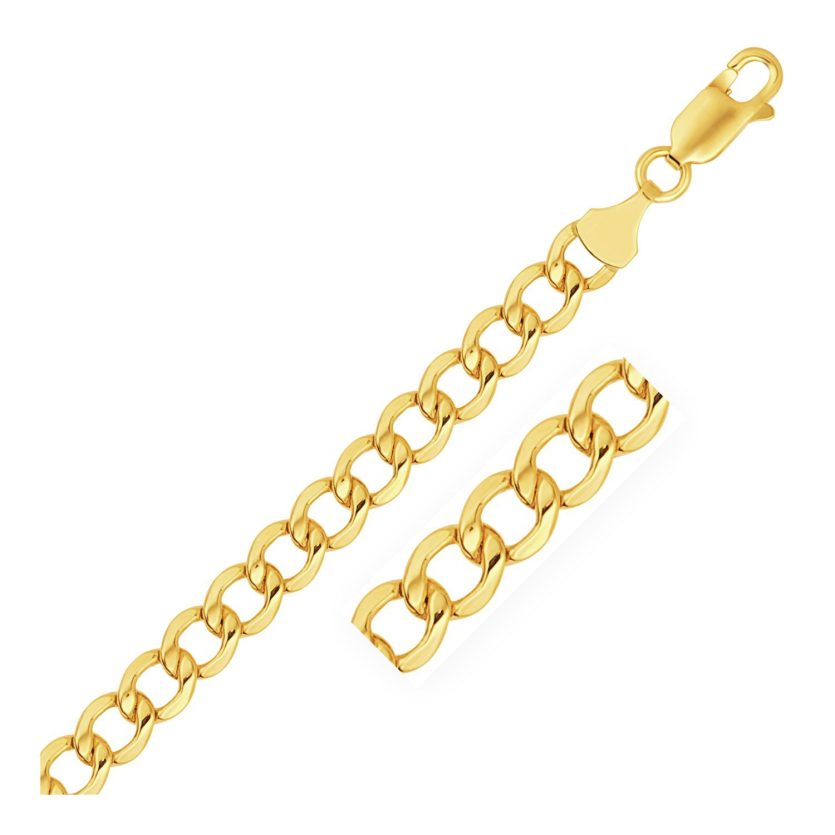 10k Yellow Gold Curb Chain (6.20 mm) - Image 1