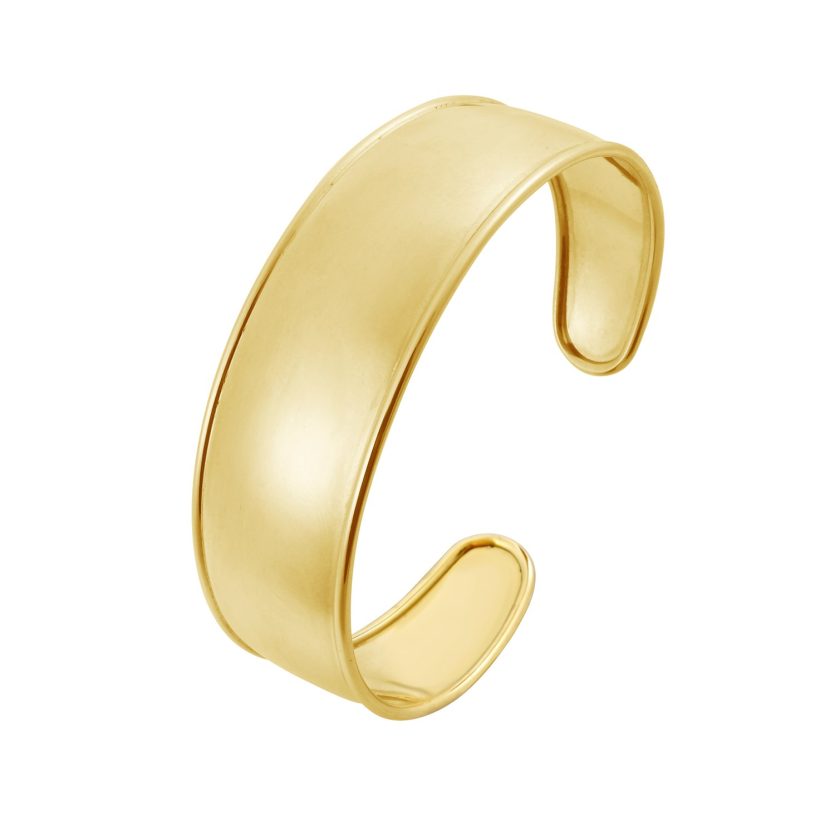 Designer Classic Cuff Bangle in 14K Yellow Gold (20.40 mm) - Image 1
