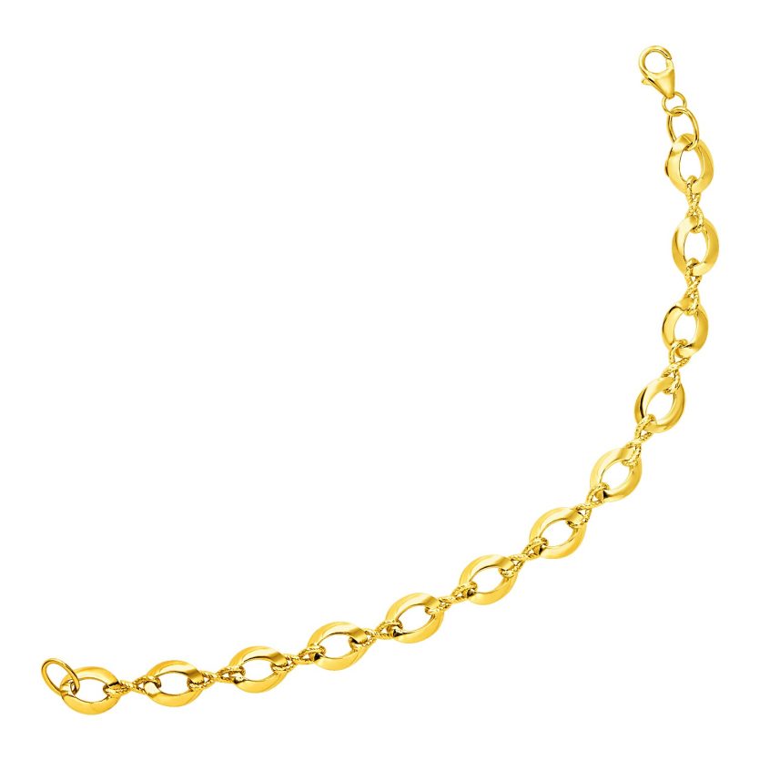 14k Yellow Gold Infinity Link Bracelet (8.00 mm) - Image 1