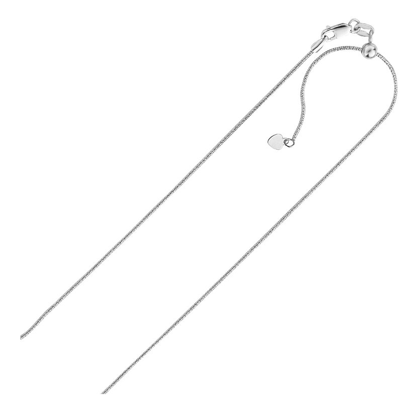 Sterling Silver 0.8mm Adjustable Snake Chain (0.80 mm) - Image 1