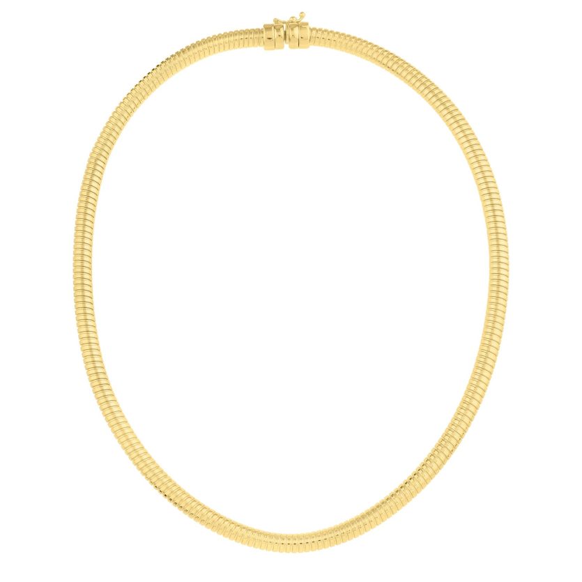 Tubogas Necklace in 14K Yellow Gold (5.00 mm) - Image 2